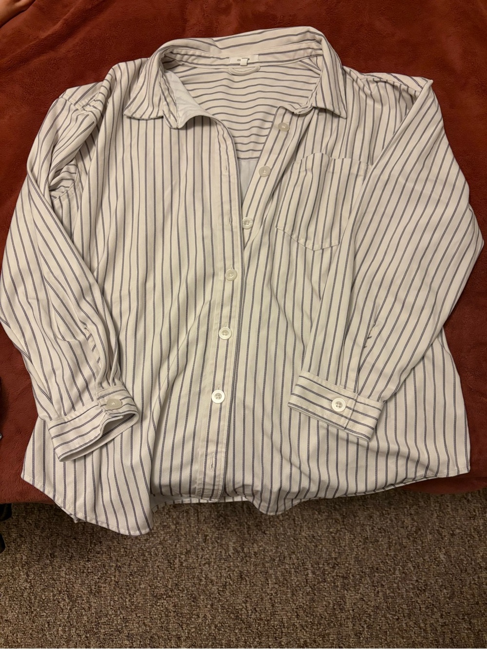 Maurices White Tee with Black Stripe Detail